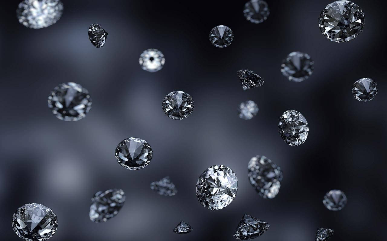 diamond gemstones, rain, macro, HD Desktop Wallpaper