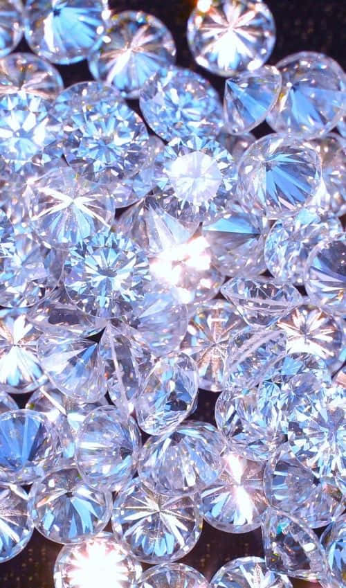 diamond aesthetic, brilliant cut diamonds, blue crystals, SD Phone Wallpaper