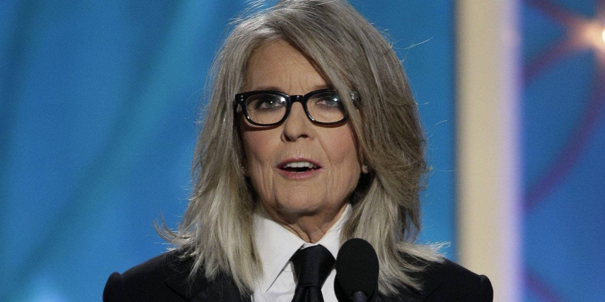 Diane Keaton, 2014 Golden Globes, blue backdrop, Full HD Desktop Wallpaper