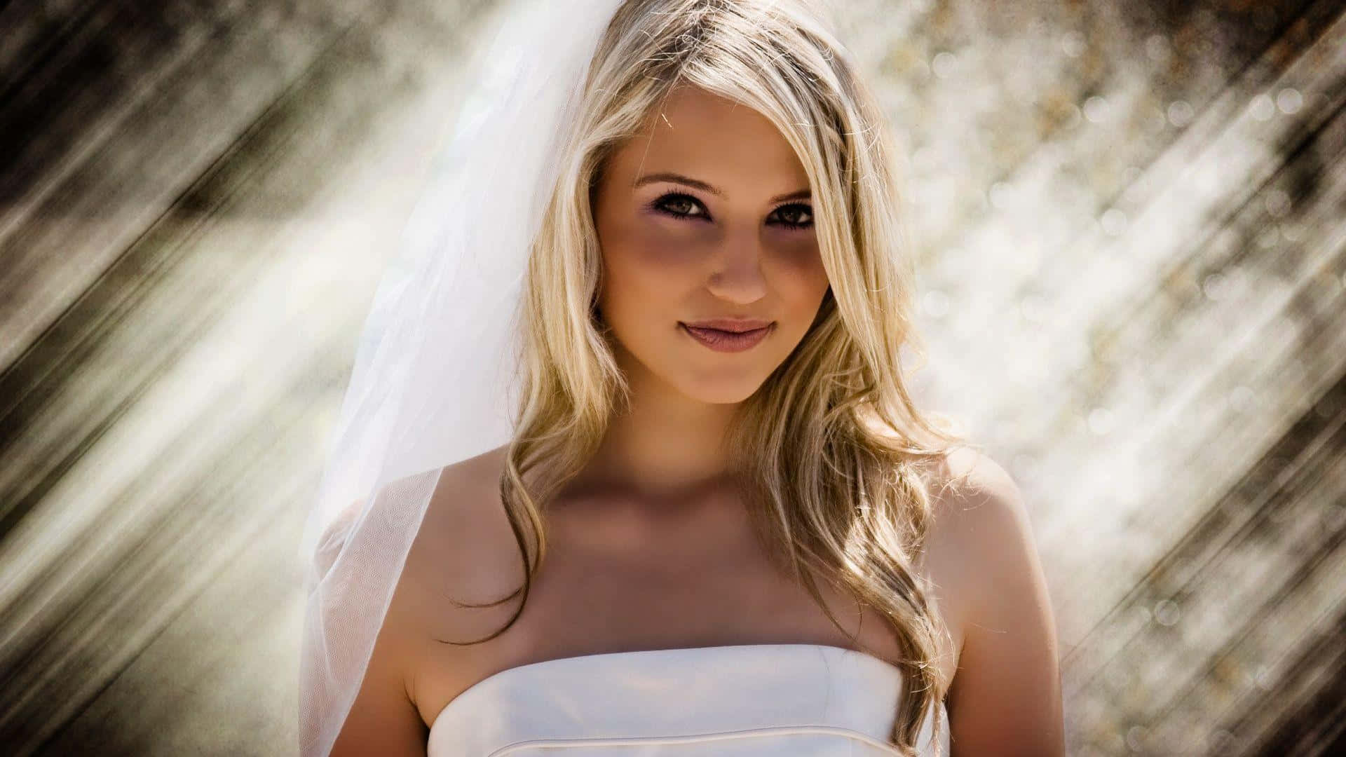 Dianna Agron, blonde hair, veil, Full HD Desktop Wallpaper