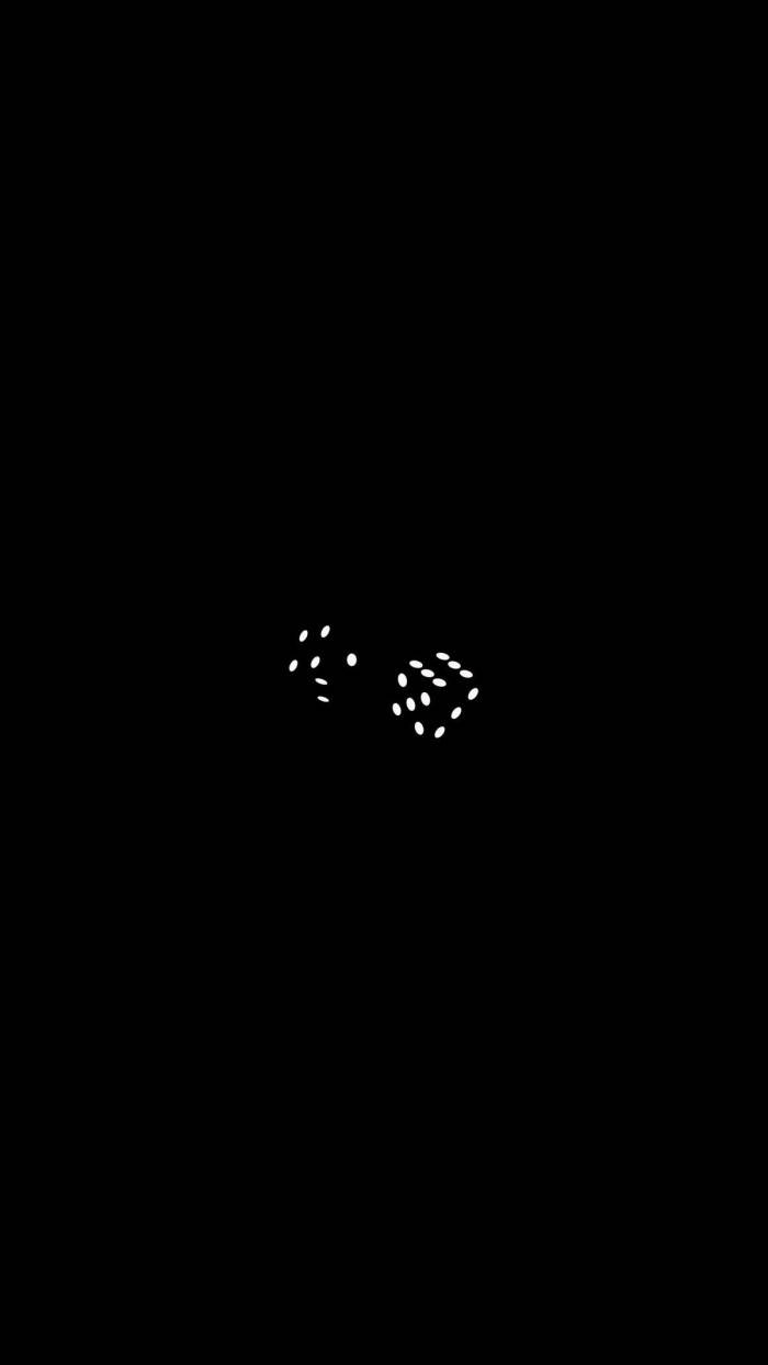 Dice, solid black, iPhone, SD Phone Wallpaper