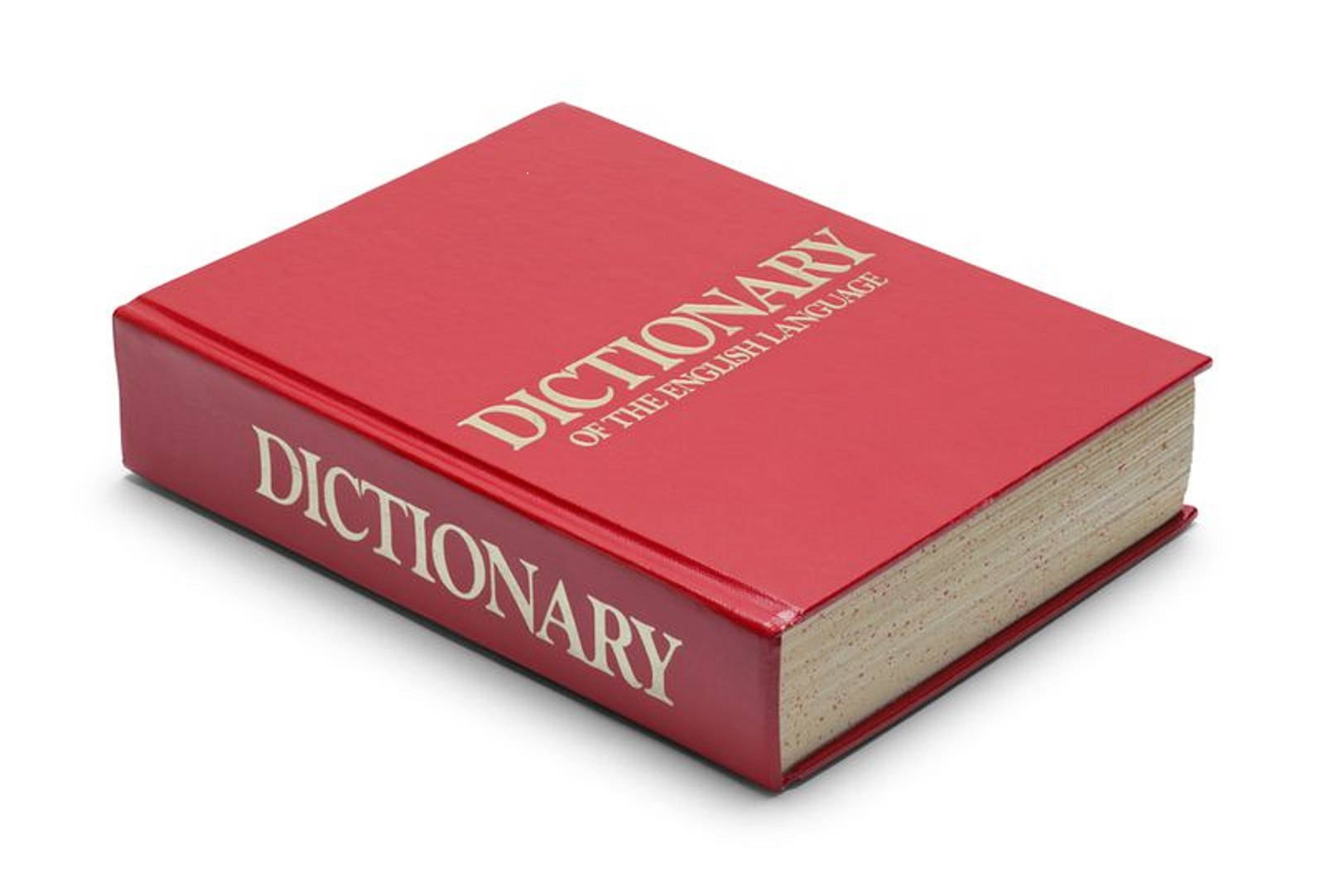 red dictionary reference book, leather-bound dictionary, English language, HD Desktop Wallpaper
