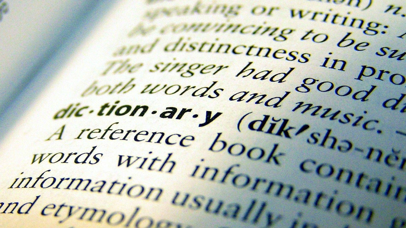 dictionary, dictionary page, word 'dictionary', HD Desktop Wallpaper