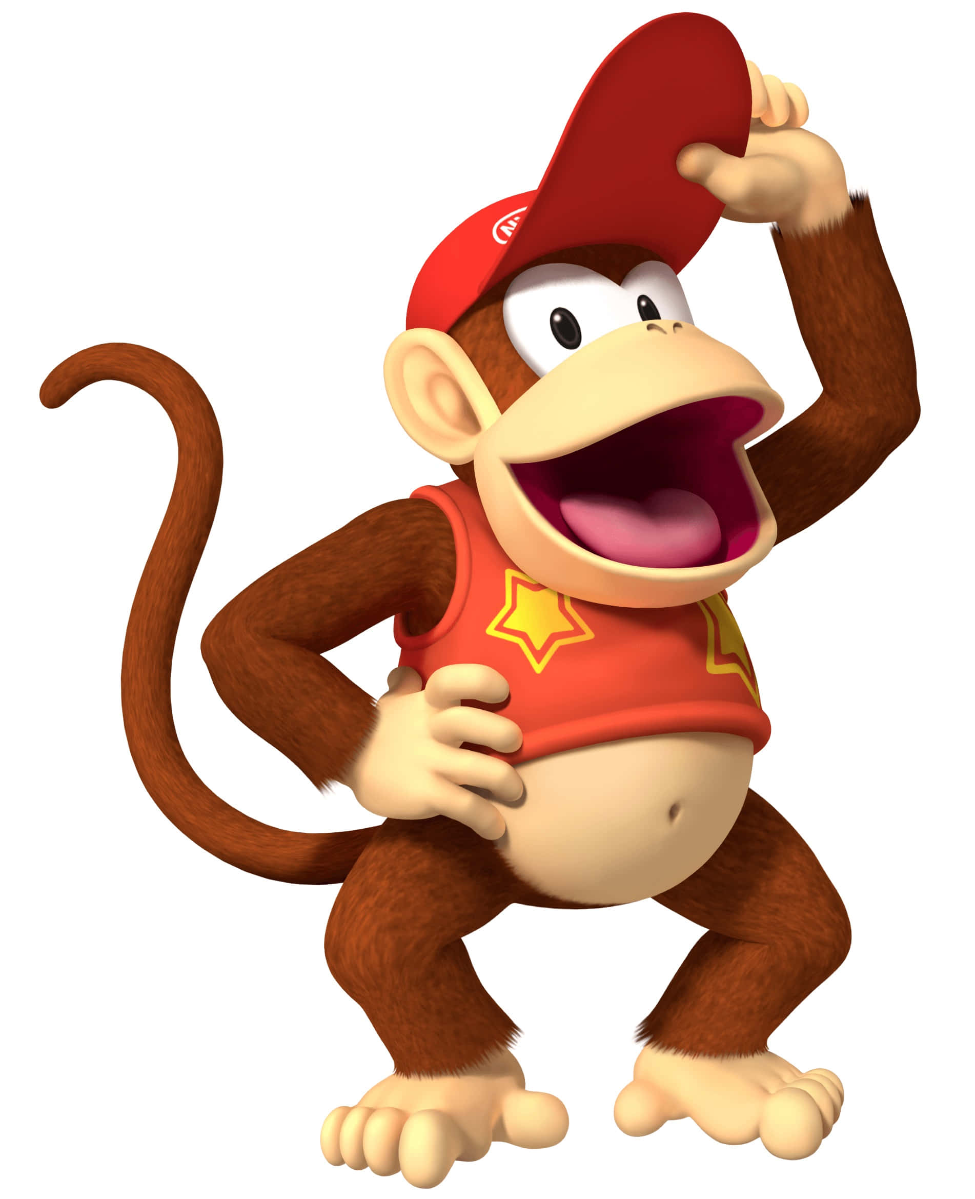 Diddy Kong, red cap, tank top, Full HD Phone Wallpaper