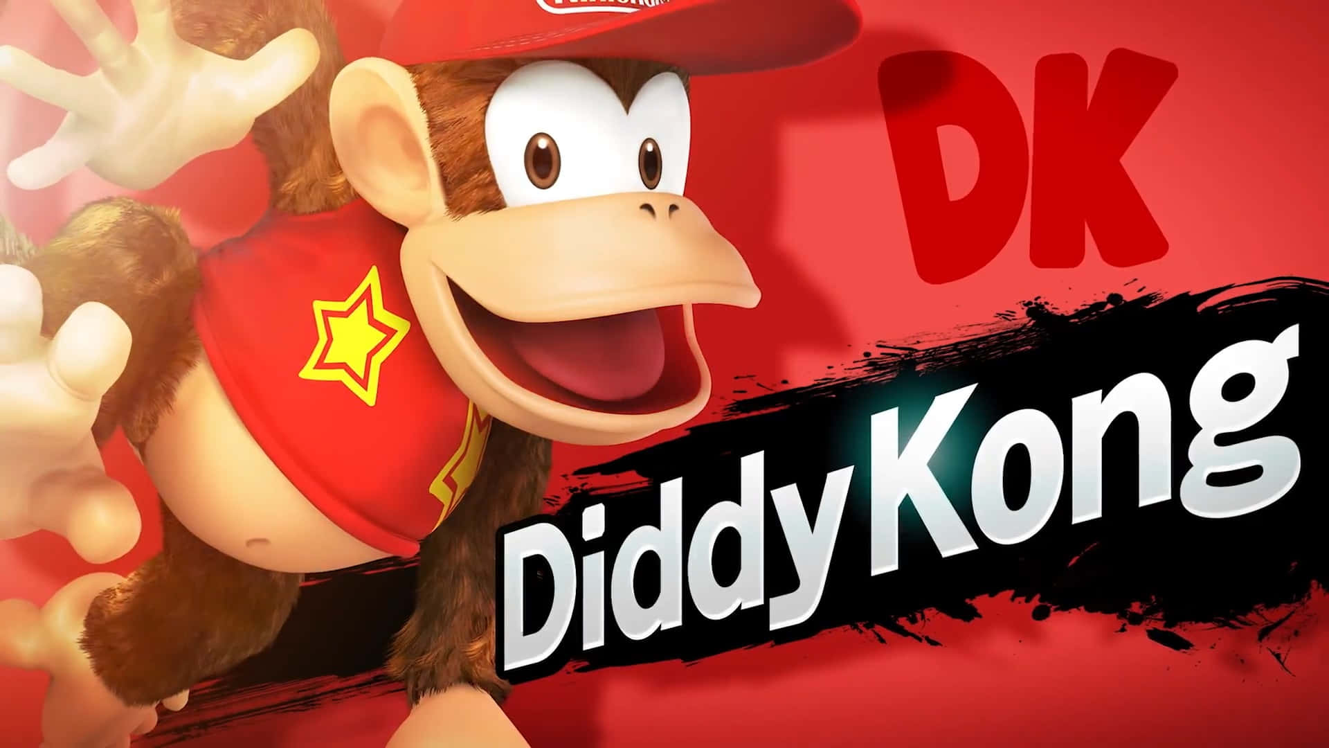 Diddy Kong, red cap, vest, Full HD Desktop Wallpaper