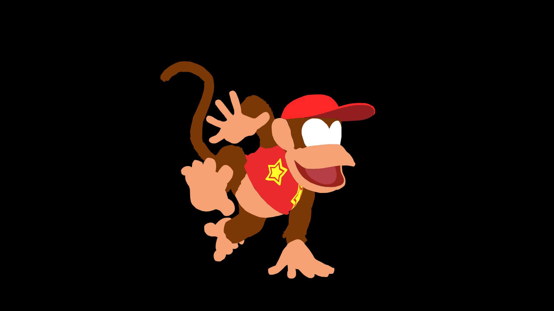 Diddy Kong, red cap, vest, Full HD Desktop Wallpaper