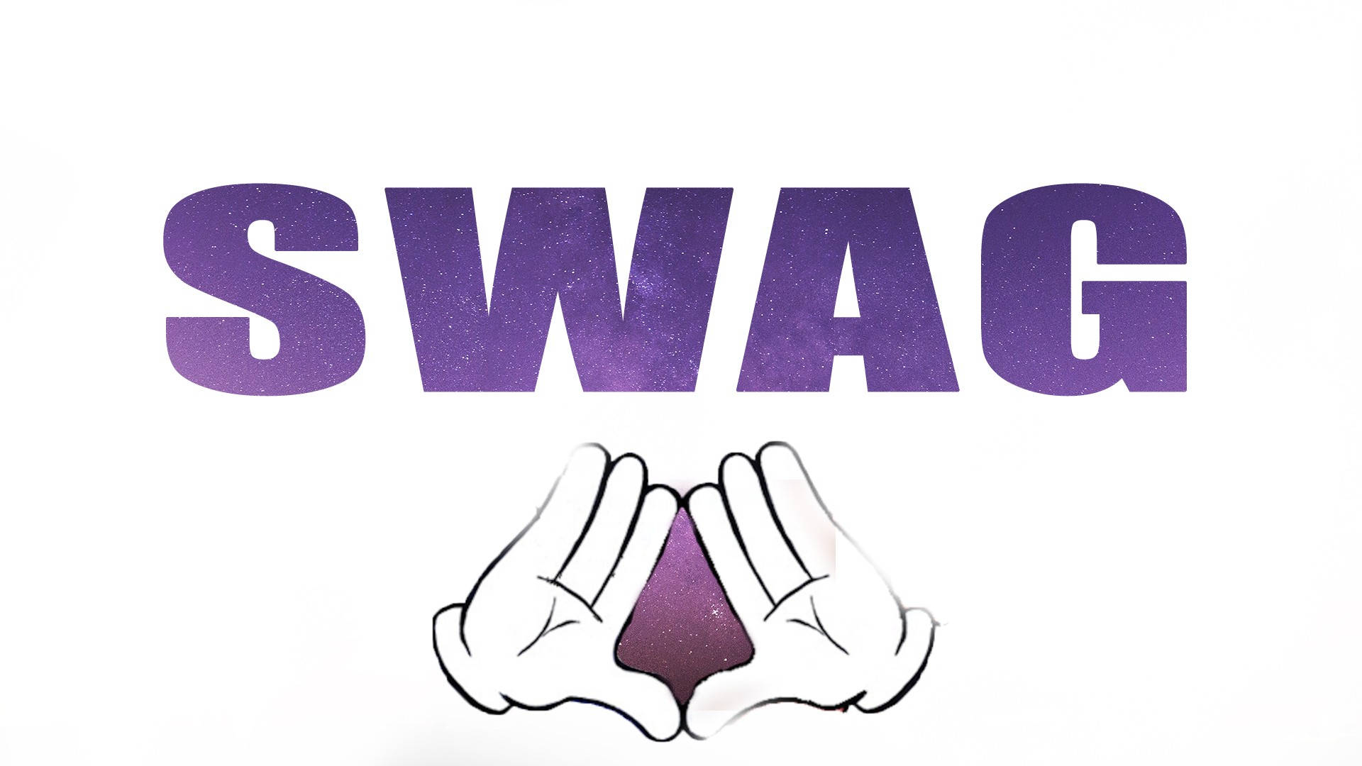 dope desktop, purple glittery SWAG text, cartoon hands, Full HD Desktop Wallpaper