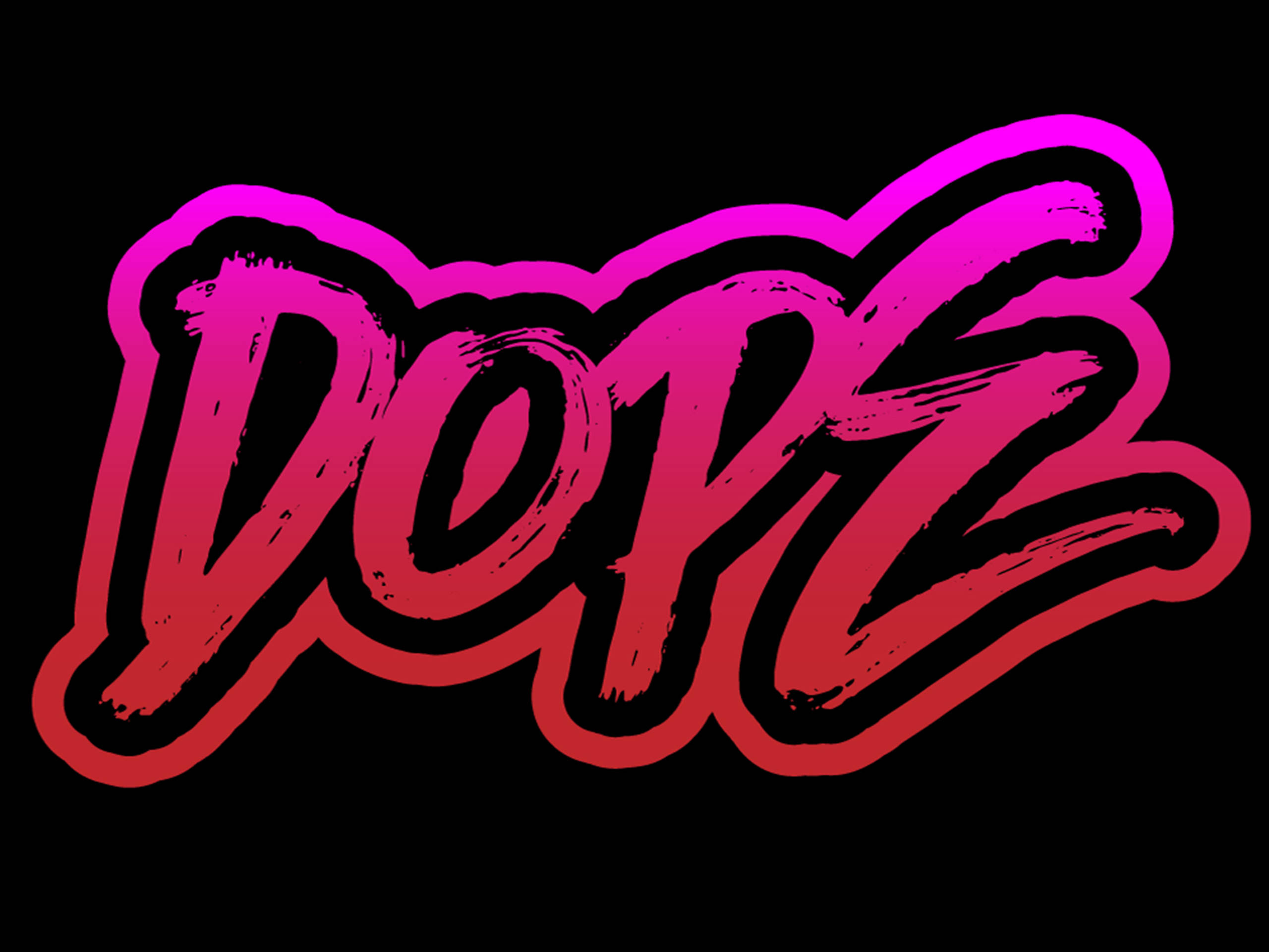 dope, graffiti-style, gradient pink and red, 2K Desktop Wallpaper