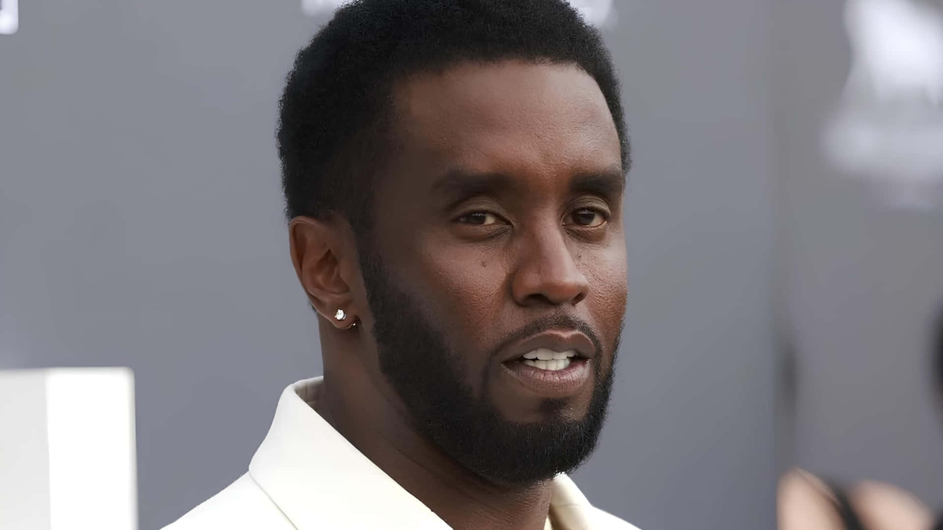 Diddy, white collared shirt, short black hair, Full HD Desktop Wallpaper