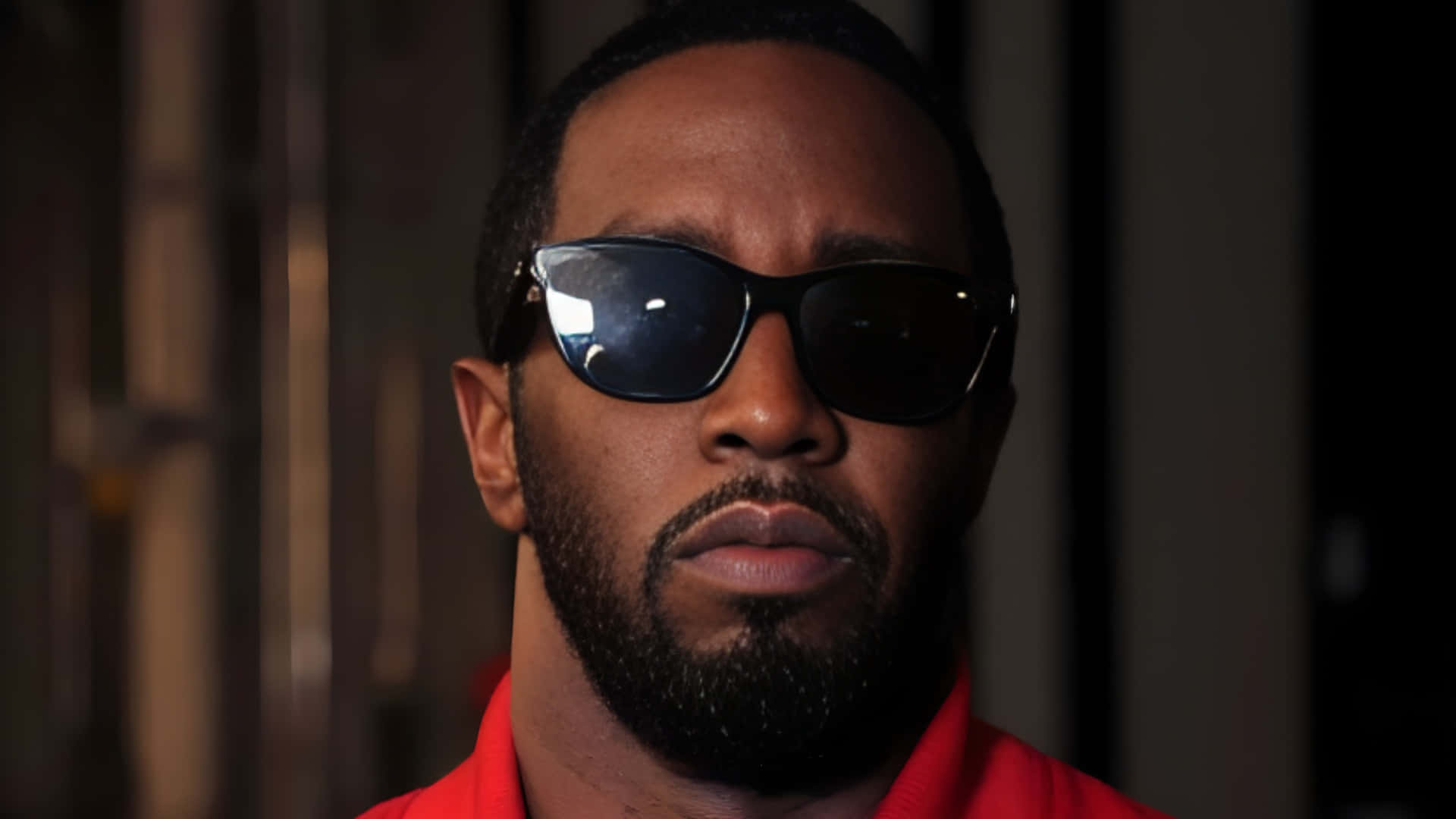 Diddy, black sunglasses, red shirt, Full HD Desktop Wallpaper