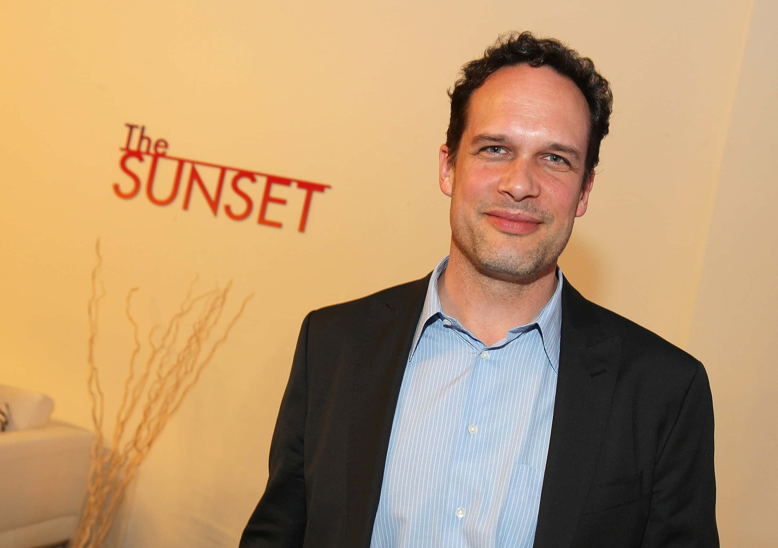 Diedrich Bader, dark suit, light blue shirt, Full HD Desktop Wallpaper