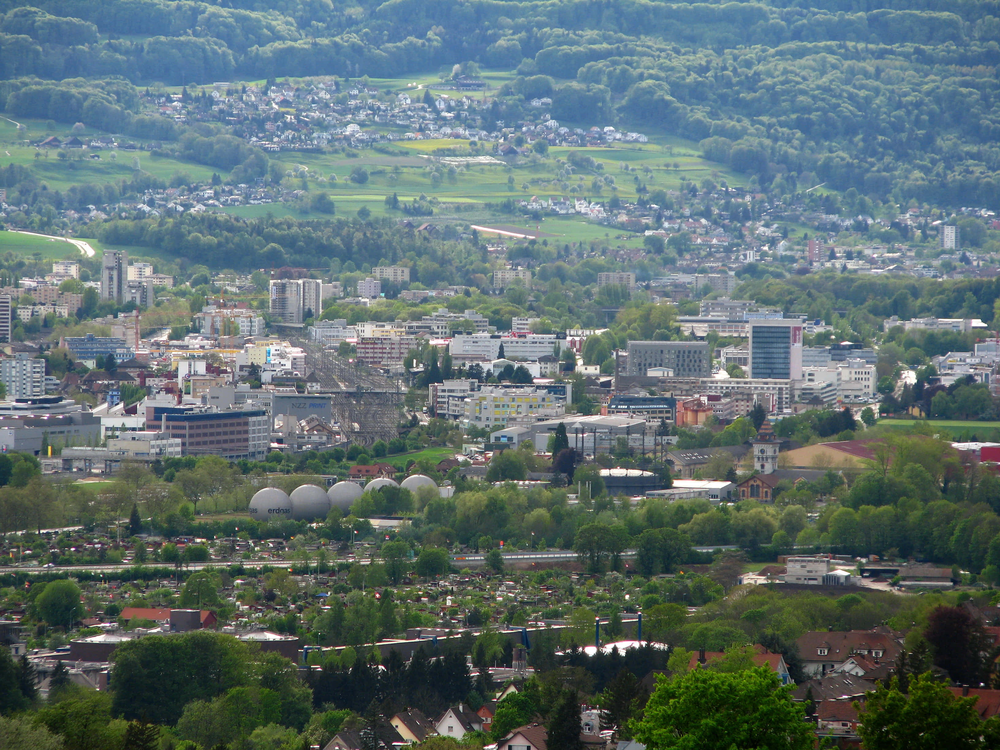 Dietikon, cityscape, modern buildings, 2K Desktop Wallpaper