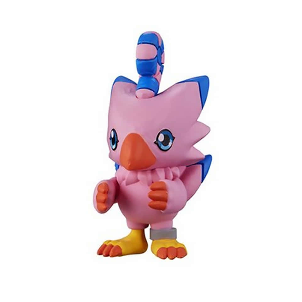 Biyomon, pink and blue, large eyes, SD Desktop Wallpaper