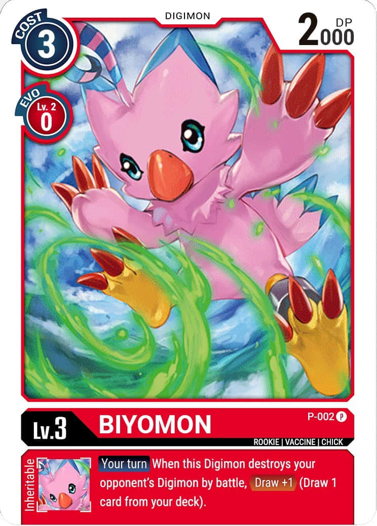 Biyomon, pink Digimon, blue-tipped ears, SD Phone Wallpaper