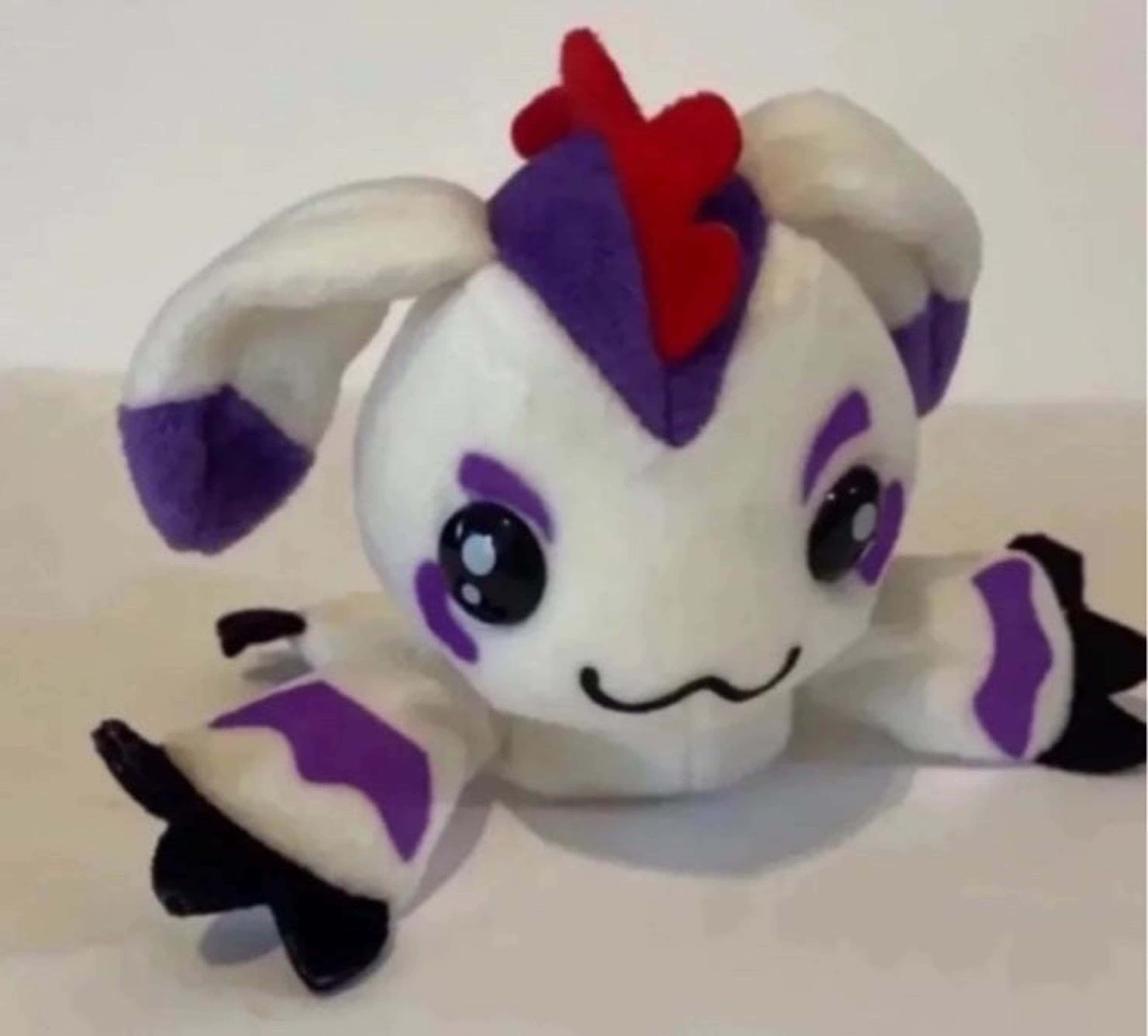 Gomamon, white plush toy, purple markings, 4K Desktop Wallpaper