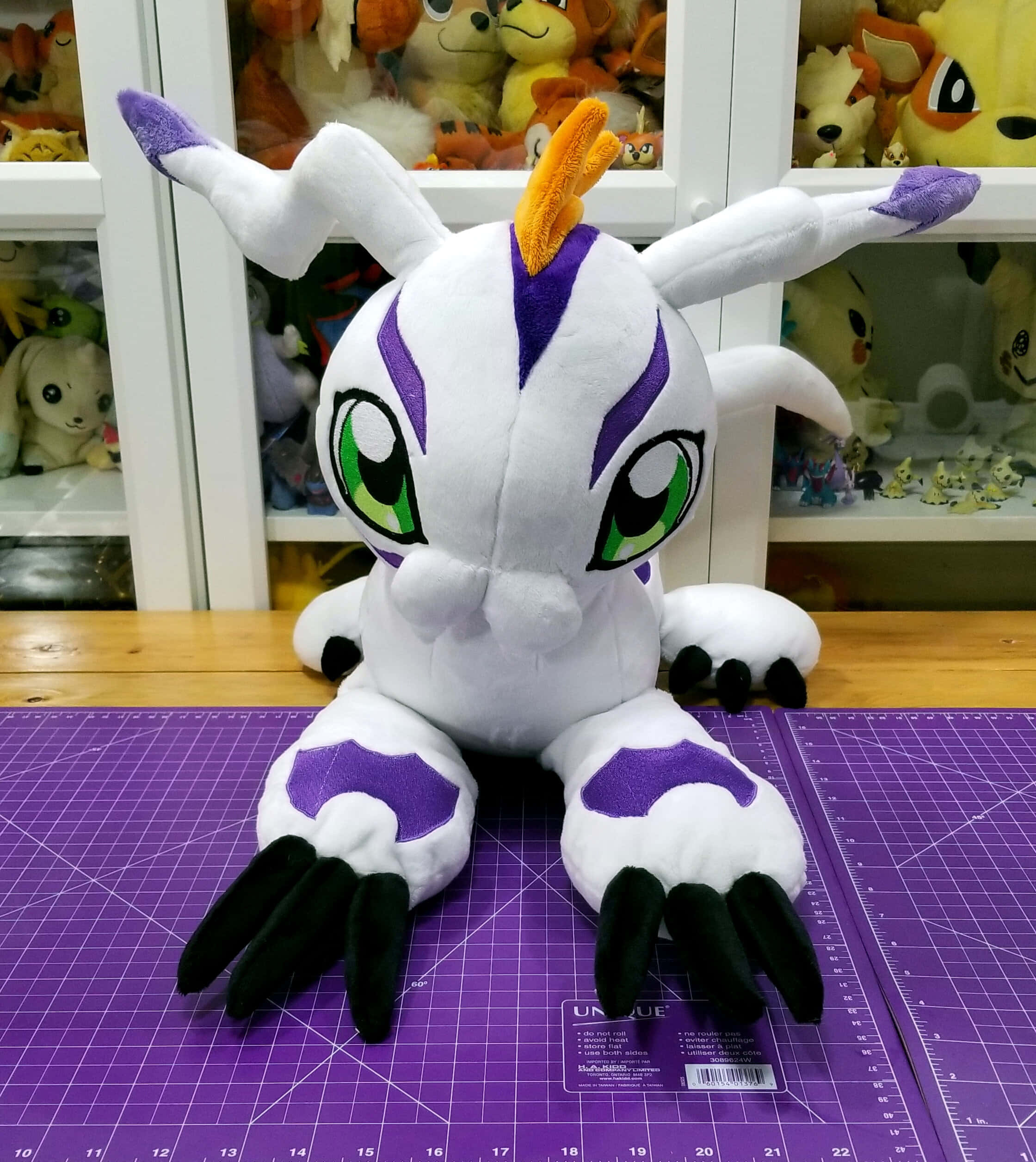 Gomamon, white and purple plush Digimon, green eyes, Full HD Phone Wallpaper