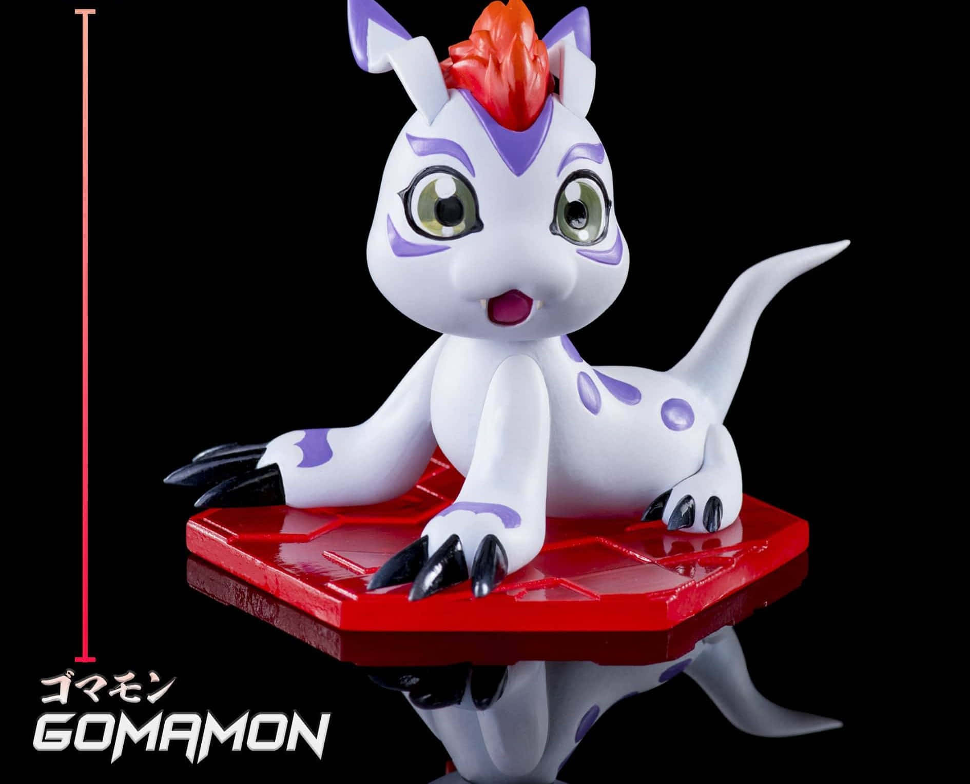Digimon Gomamon, white and purple, red mohawk, HD Desktop Wallpaper