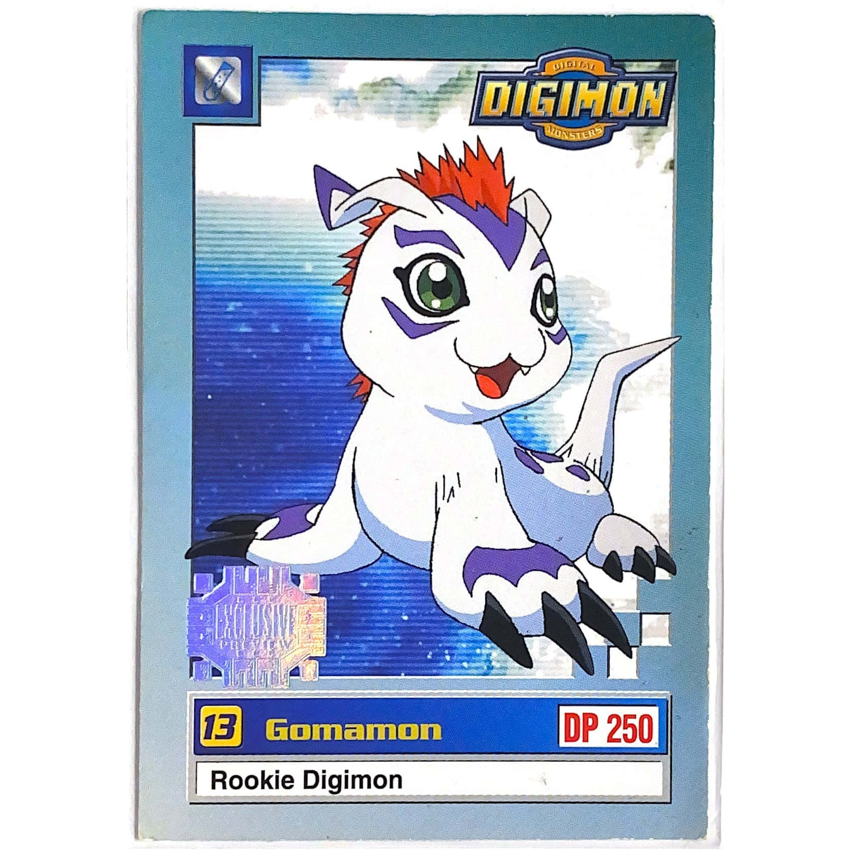 Gomamon, white and purple Digimon, red spiky hair, HD Desktop Wallpaper