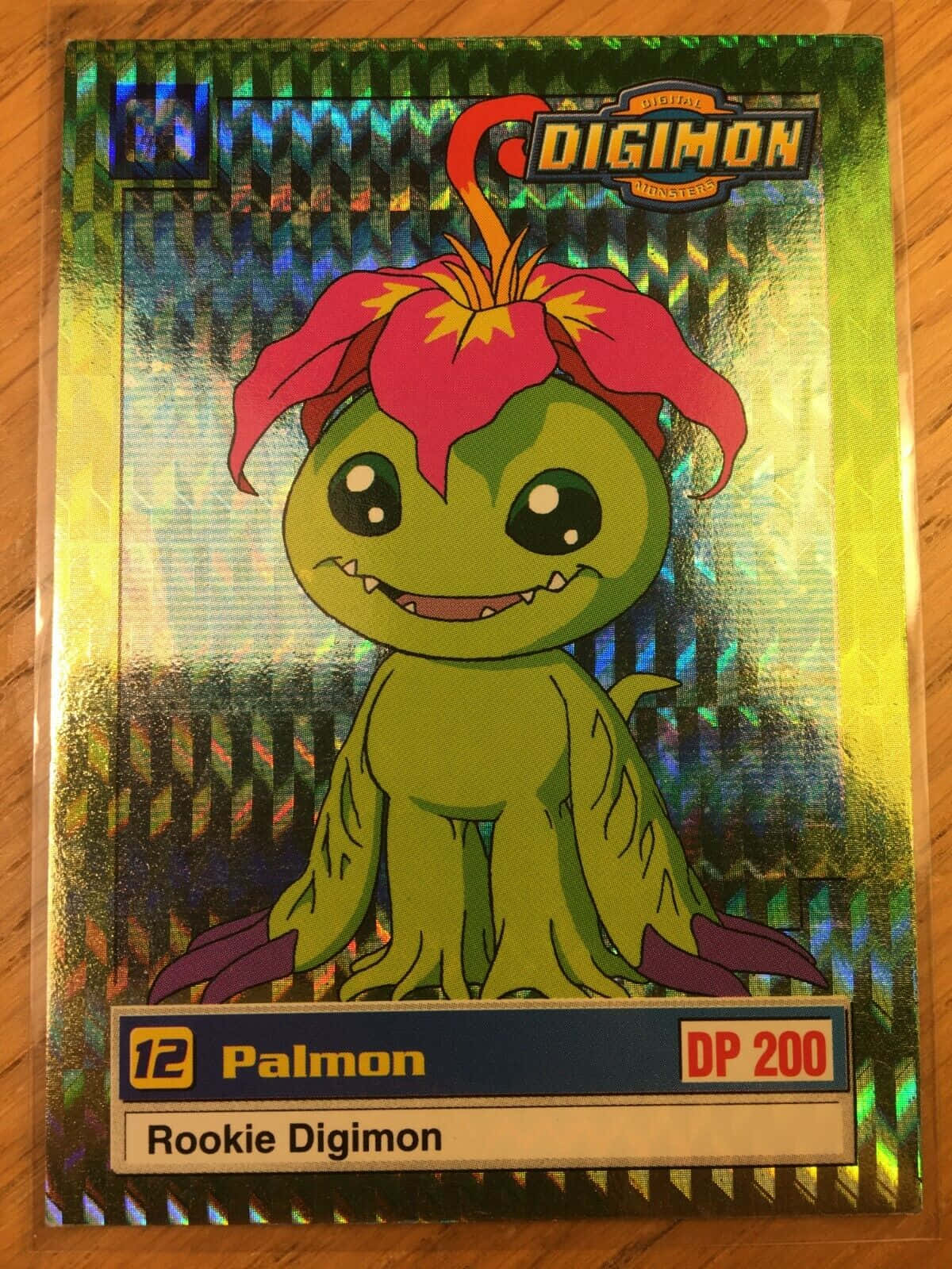 Palmon, Digimon, green rookie, HD Phone Wallpaper