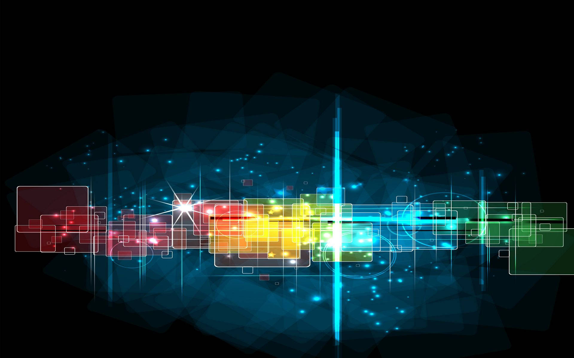 Lenovo Tablet, blue surface, glowing geometric shapes, Full HD Desktop Wallpaper