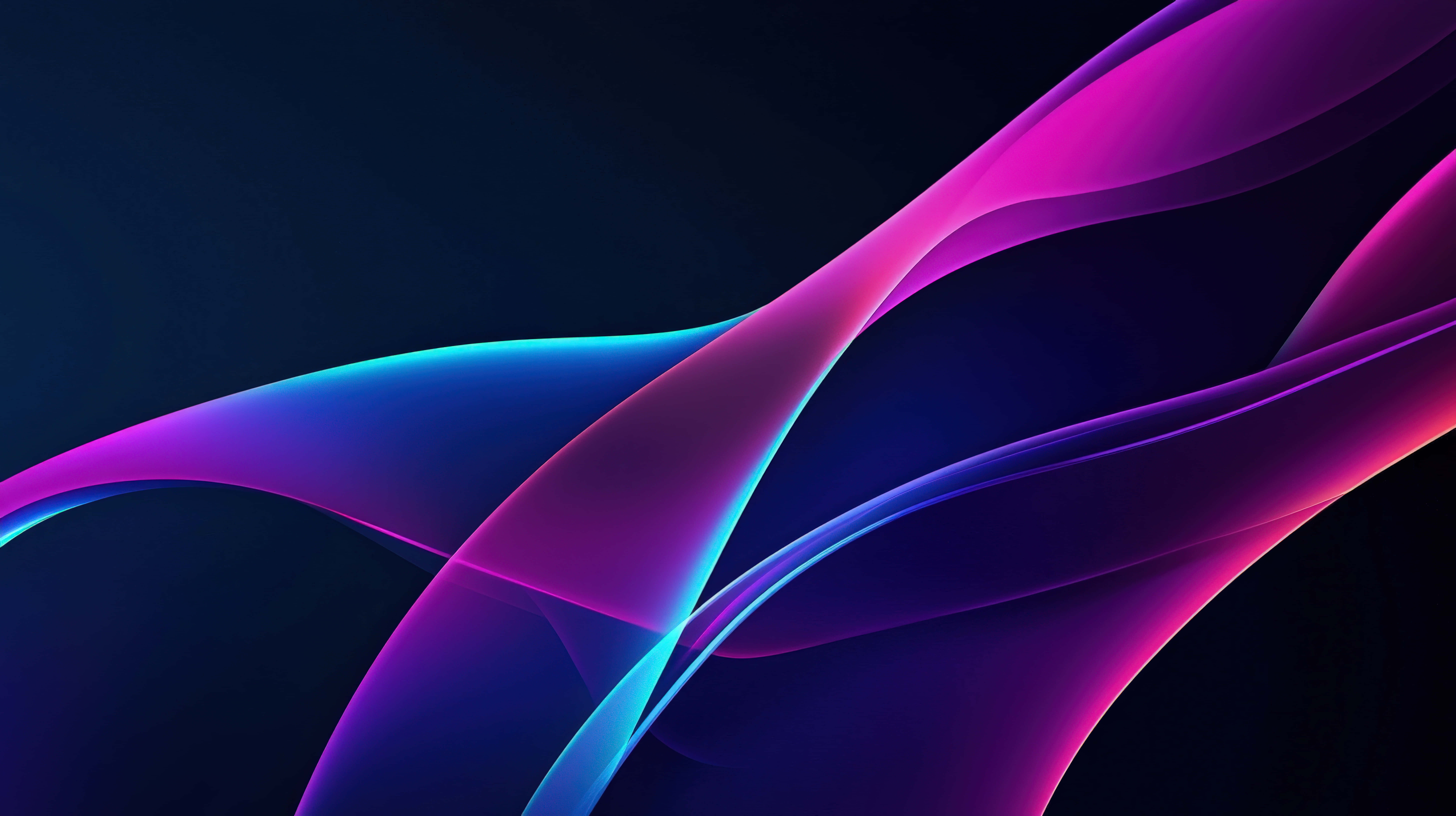 magenta, cyan, deep navy background, 8K Desktop Wallpaper