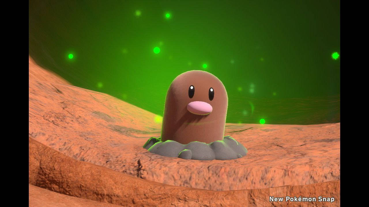 Diglett, reddish soil, glowing green sky, HD Desktop Wallpaper