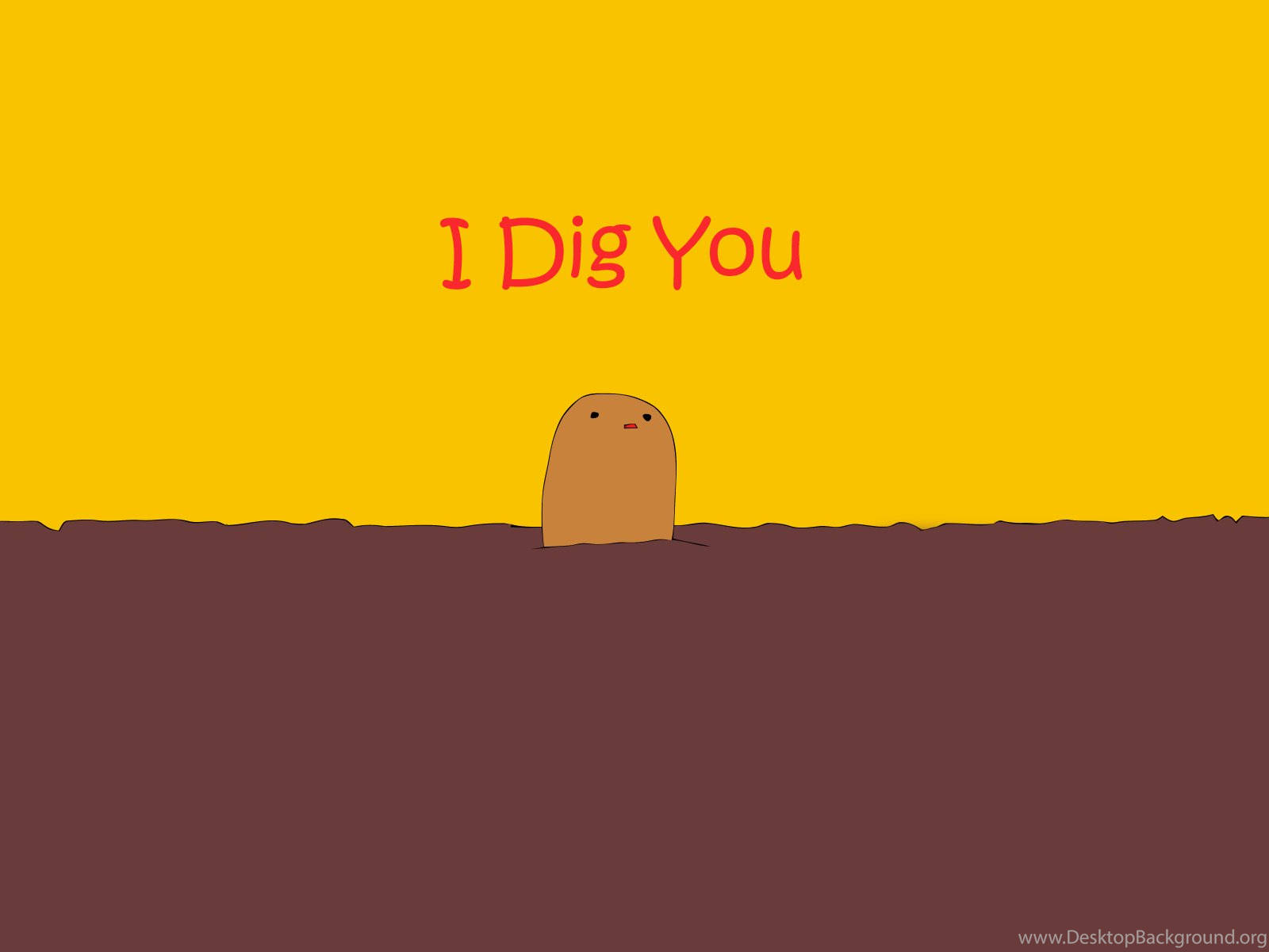 Diglett, I Dig You, brown earth, HD Desktop Wallpaper