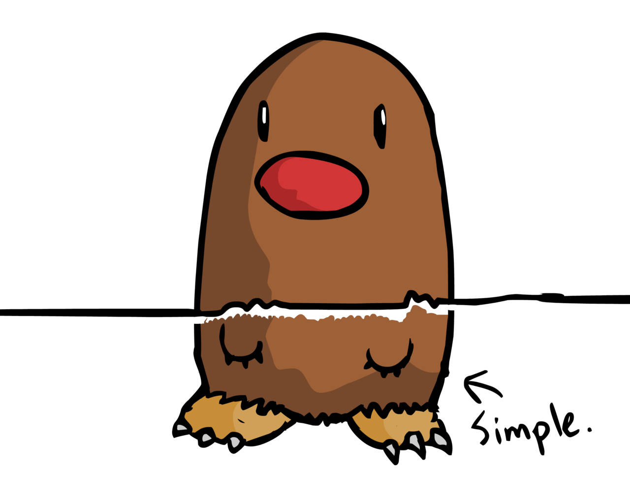 Diglett, red nose, clawed feet, HD Desktop Wallpaper