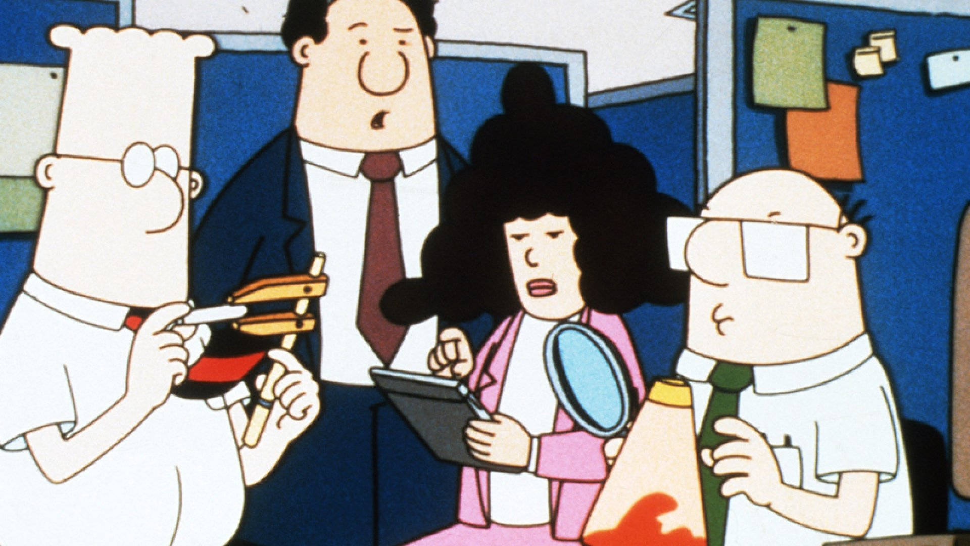 Dilbert, Coworkers, cartoon office workers, Full HD Desktop Wallpaper