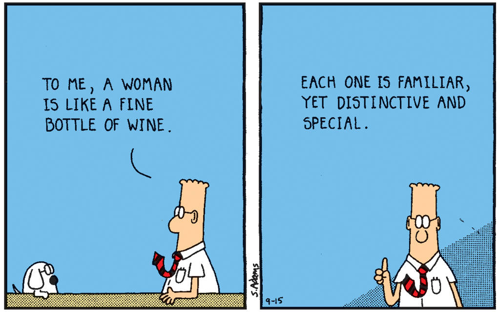 Dilbert, white shirt, red tie, SD Desktop Wallpaper