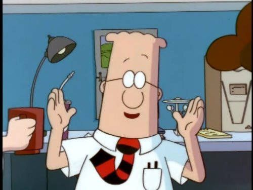 Dilbert, tall head, glasses, SD Desktop Wallpaper