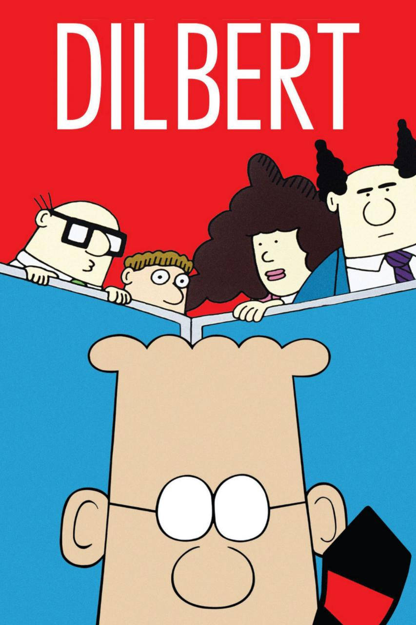 Dilbert, bald man with glasses, red tie, HD Phone Wallpaper