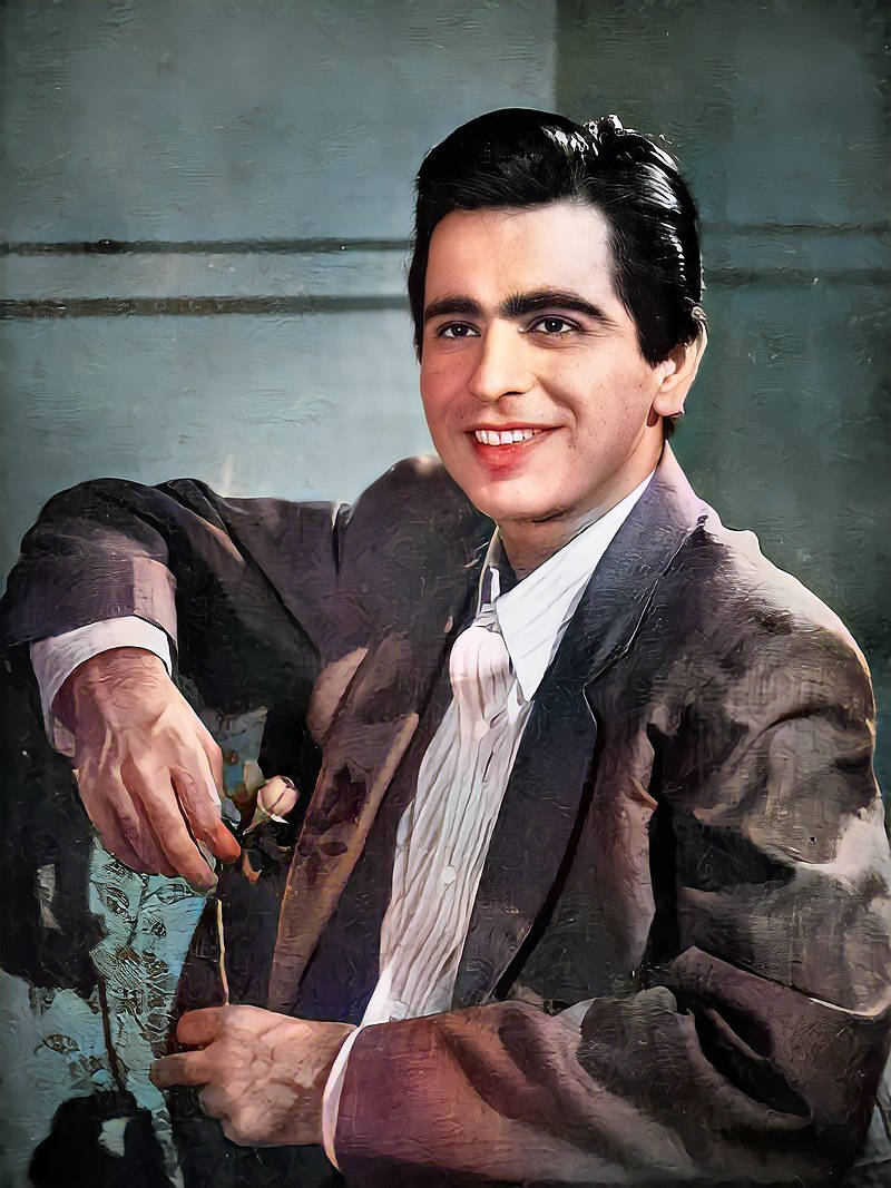 Dilip Kumar, textured suit, rose, SD Phone Wallpaper