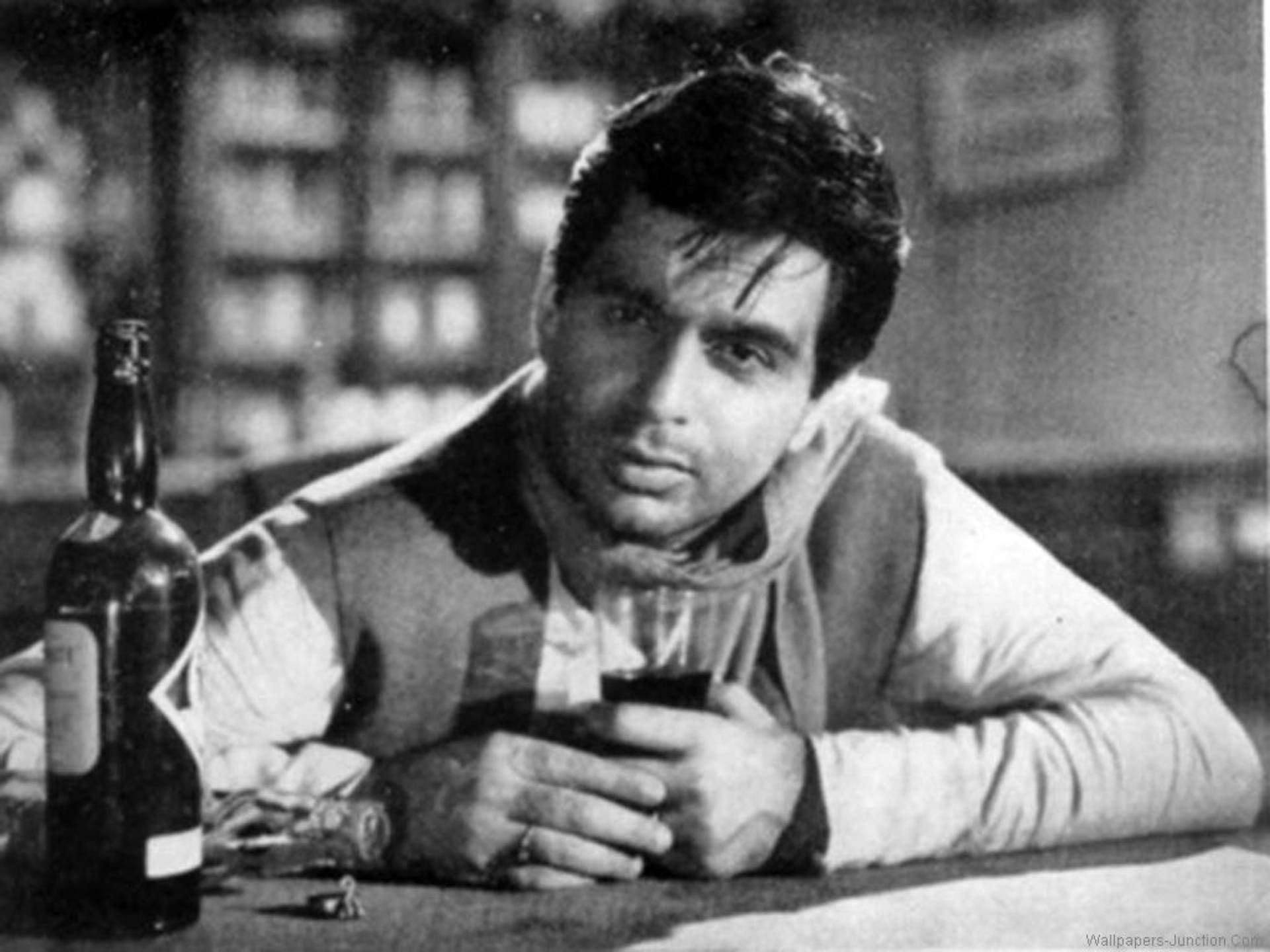Dilip Kumar, dimly lit bar, glass, Full HD Desktop Wallpaper