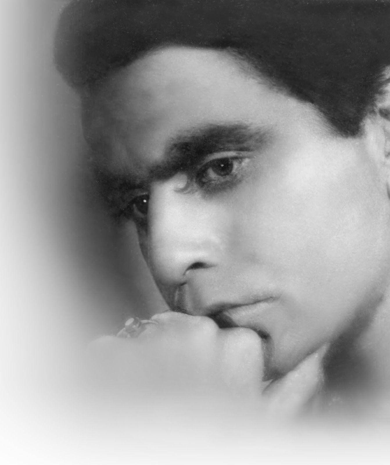 Dilip Kumar, black and white portrait, man in profile, HD Phone Wallpaper