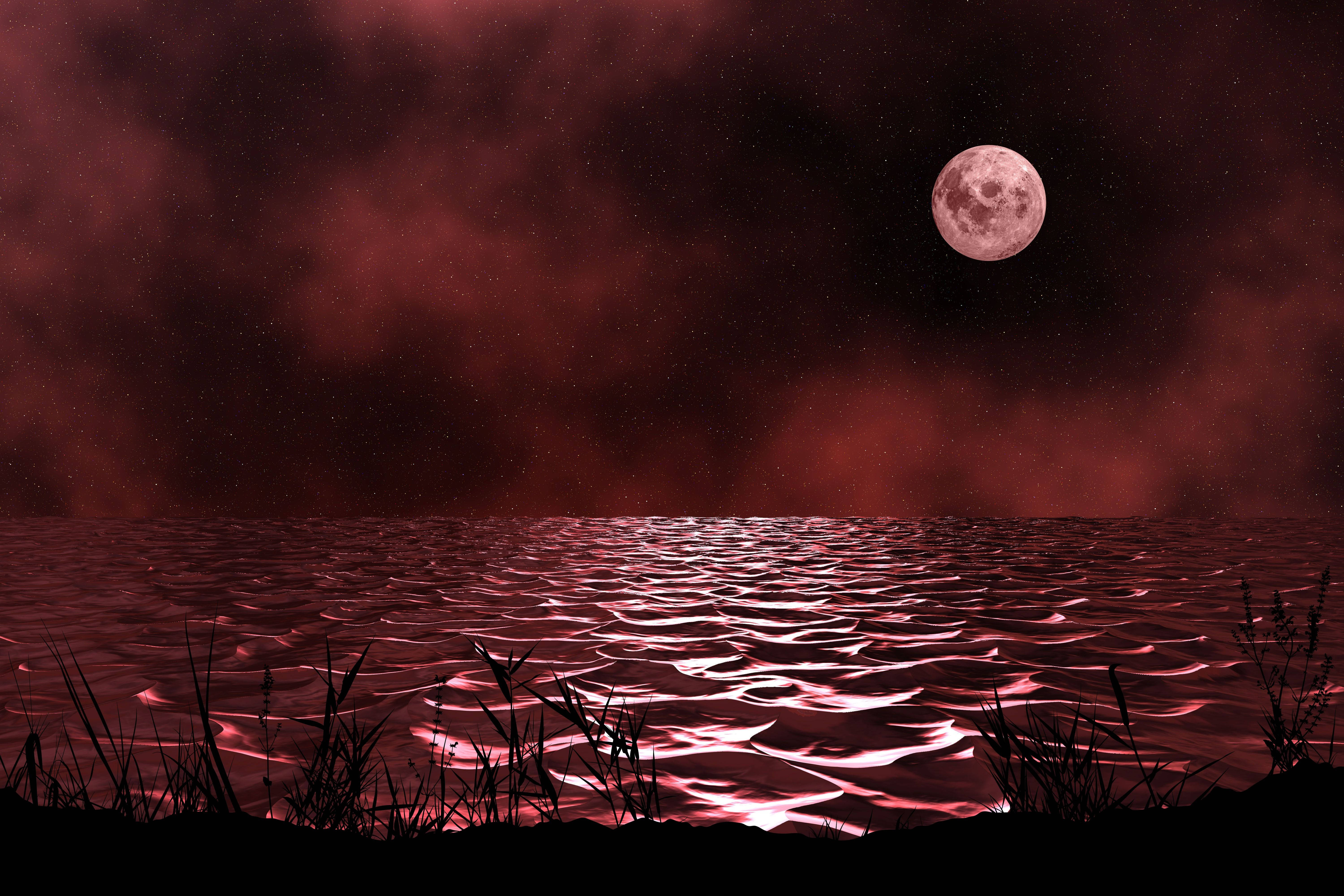 dusk, night, red sea, 5K Desktop Wallpaper