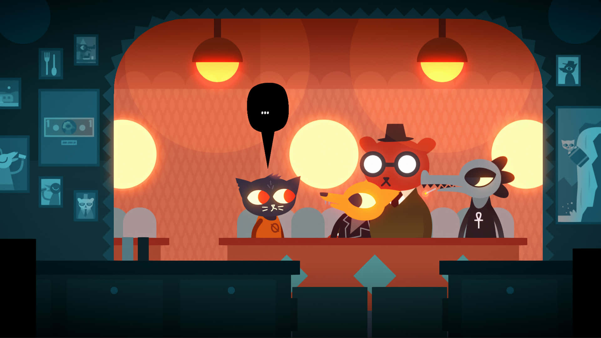 Night In The Woods, diner, dimly lit bar, Full HD Desktop Wallpaper