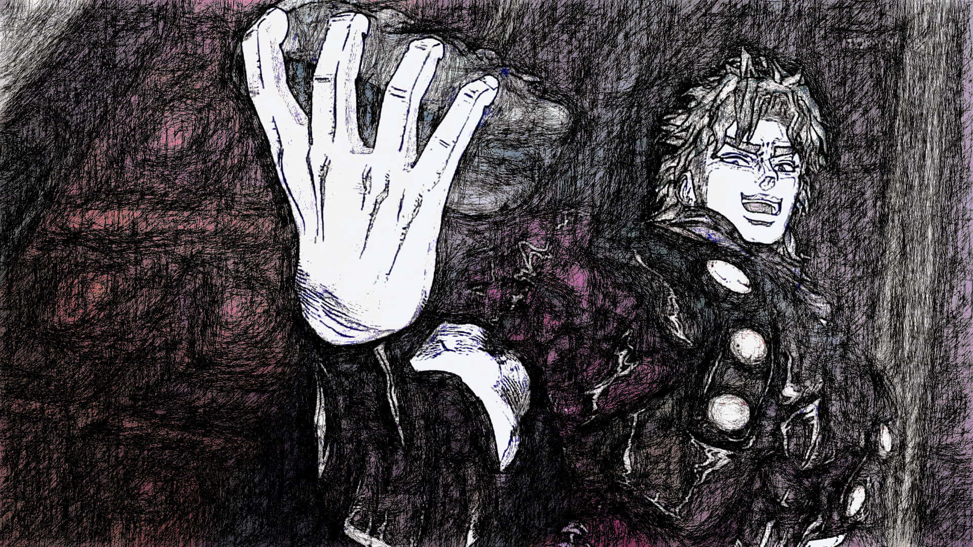 Dio Brando, spiky hair, dark outfit, Full HD Desktop Wallpaper