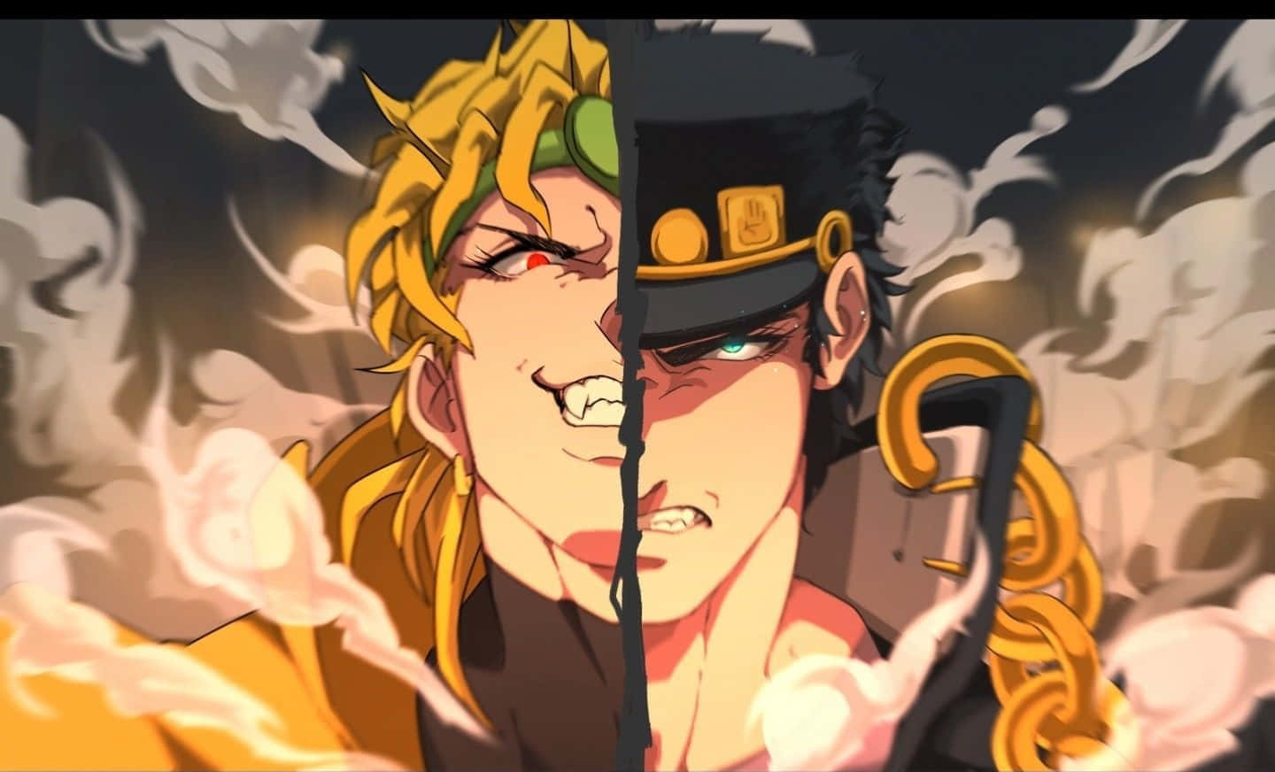 Dio Brando, anime characters, fiery clash, HD Desktop Wallpaper