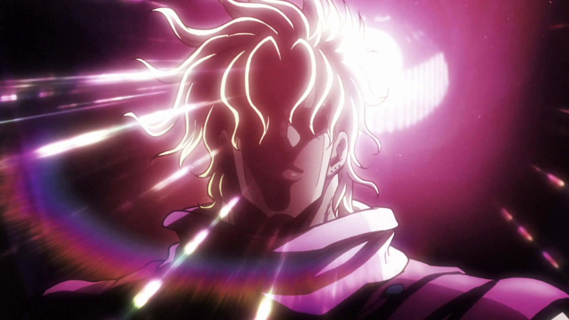Dio Brando, spiky hair, glowing anime character, Full HD Desktop Wallpaper