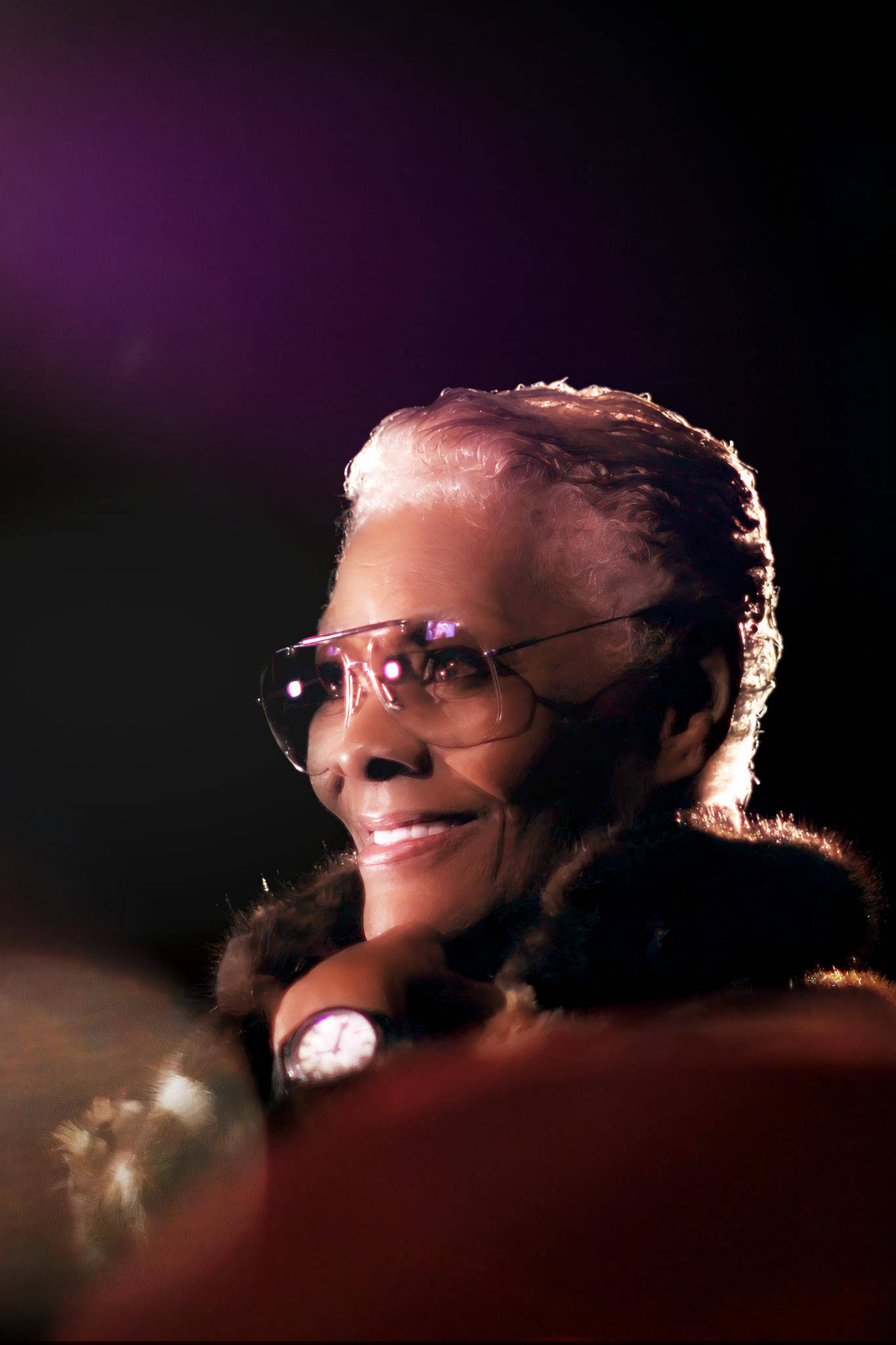 Dionne Warwick, purple lighting, dark background, Full HD Phone Wallpaper