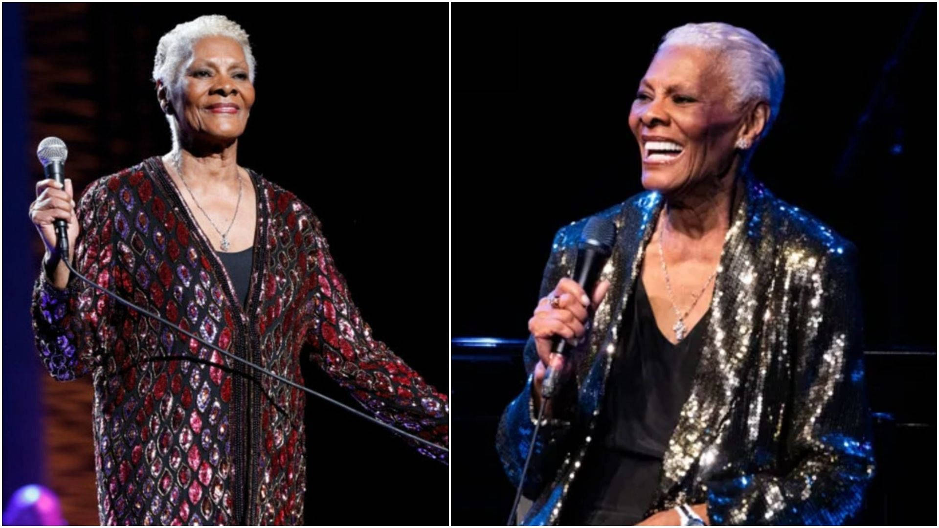 Dionne Warwick, stage, glittering outfits, Full HD Desktop Wallpaper