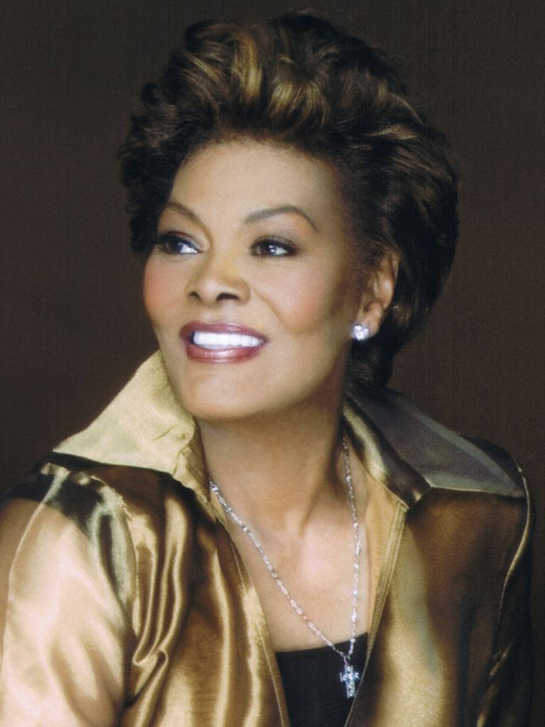 Dionne Warwick, gold satin jacket, pearl earrings, SD Phone Wallpaper