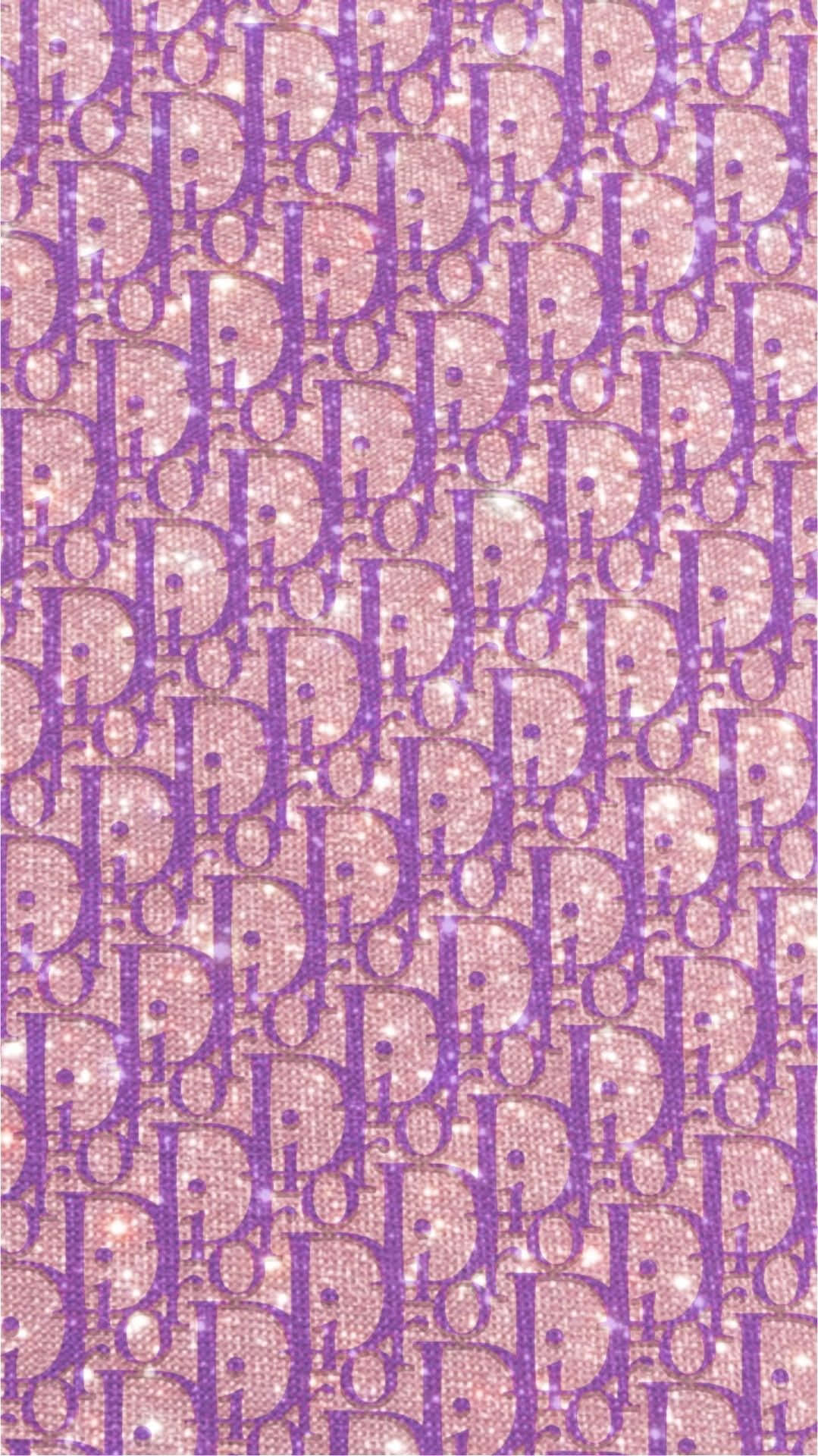 Dior, shimmering purple, repeating Dior logos, Full HD Phone Wallpaper