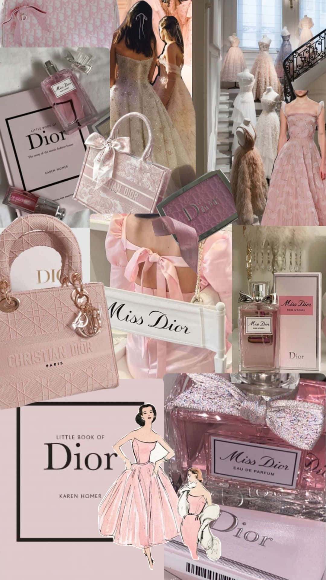 Dior, Dior pink, perfume bags, Full HD Phone Wallpaper