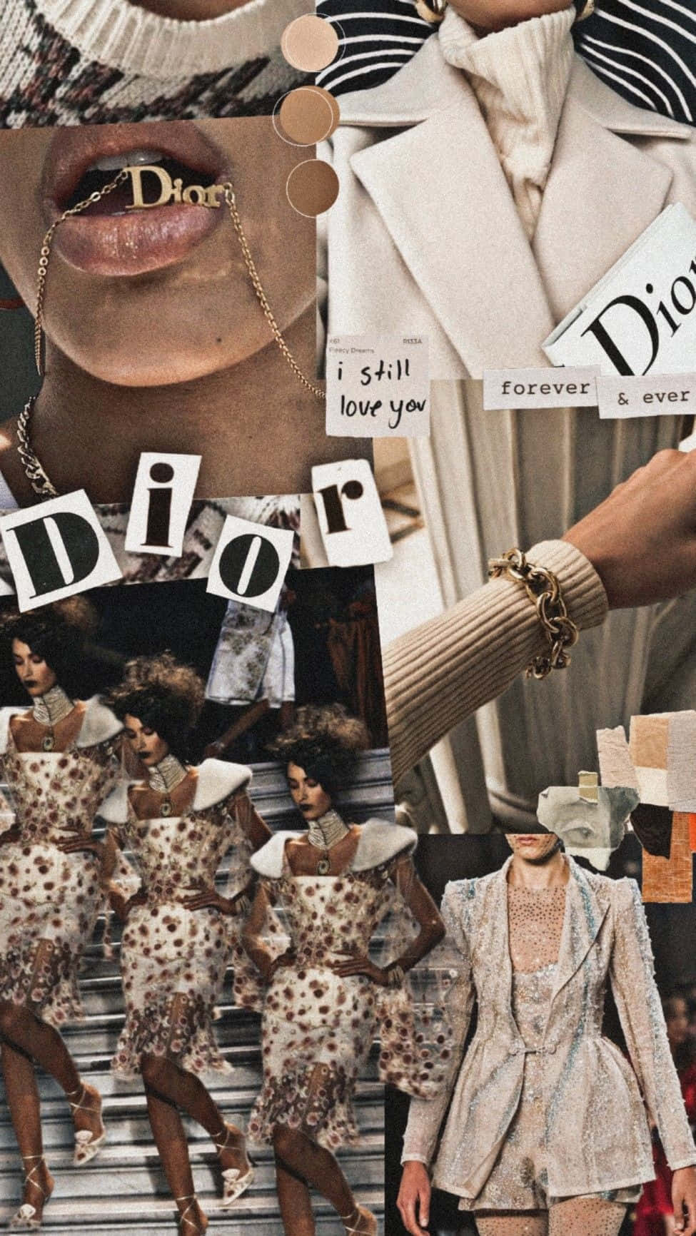 Dior, Dior Collage Aesthetic, patterned dresses, HD Phone Wallpaper