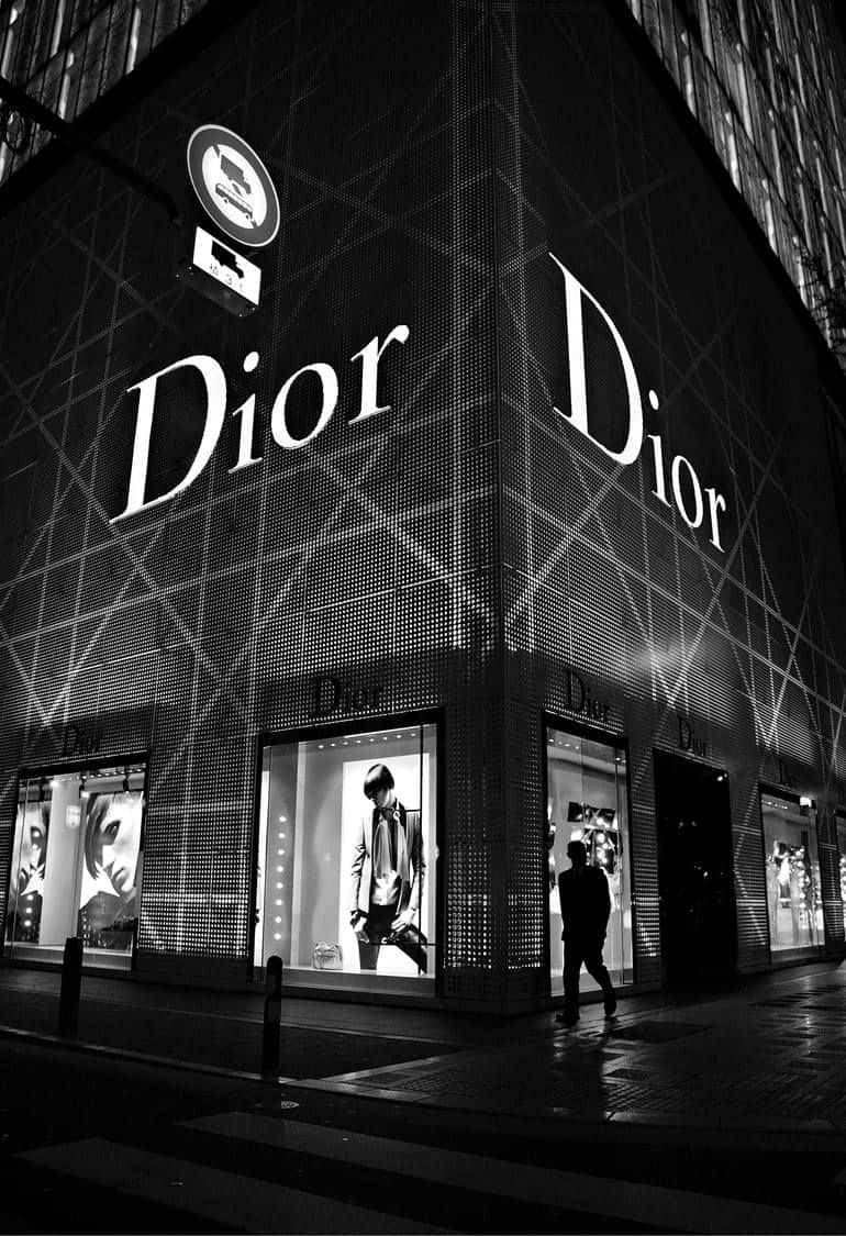 Dior, storefront, nighttime, SD Phone Wallpaper