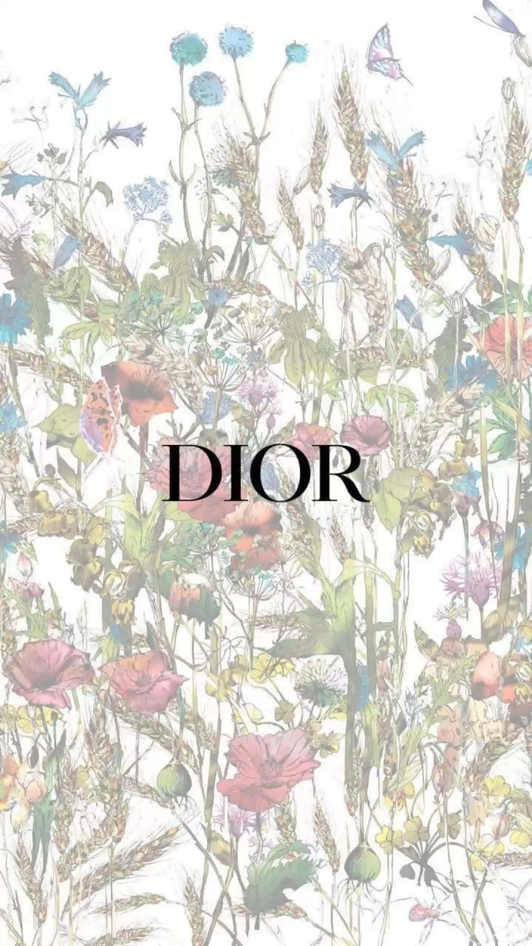 Dior, floral illustration, wildflowers, Full HD Phone Wallpaper