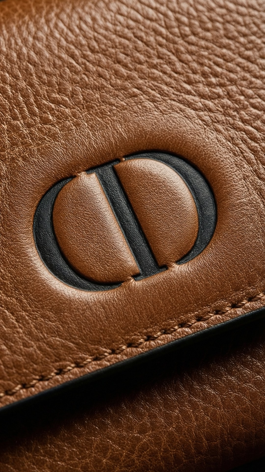 Dior, leather wallet, brown leather, Full HD Phone Wallpaper
