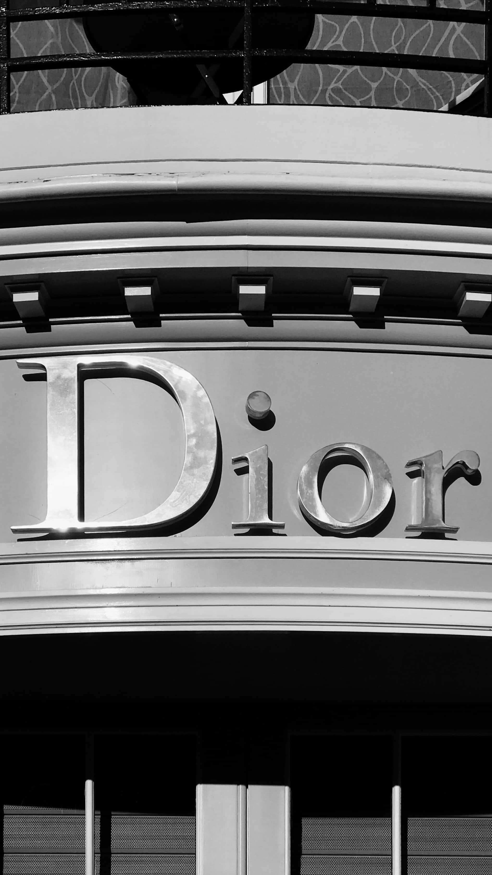 Dior, black and white, close-up, 2K Phone Wallpaper